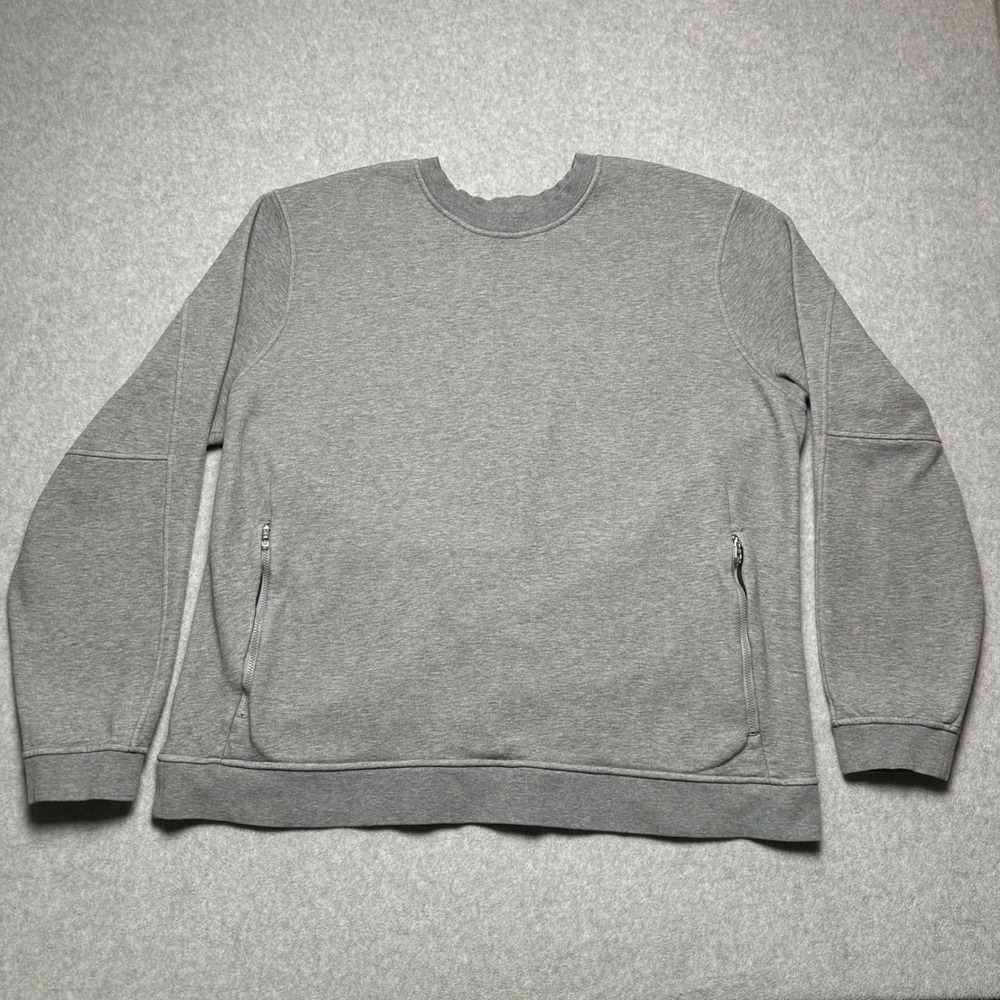 Lululemon Mens Ritual Long Sleeve‎ Sweatshirt Crewneck Grey XXL LM3AP3S
